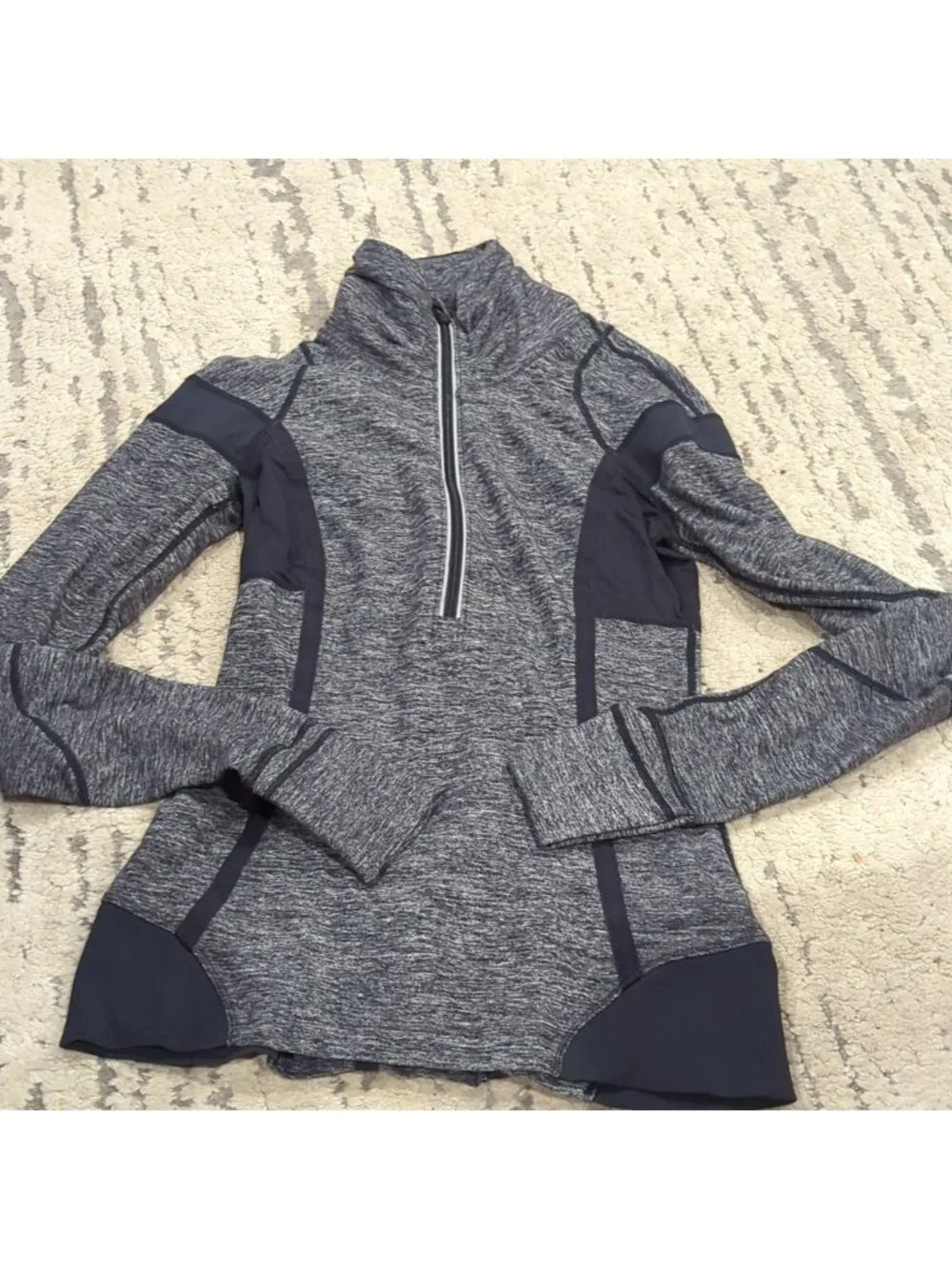 Lululemon Run Inspire Pullover 1/2 Zip Heathered grey
